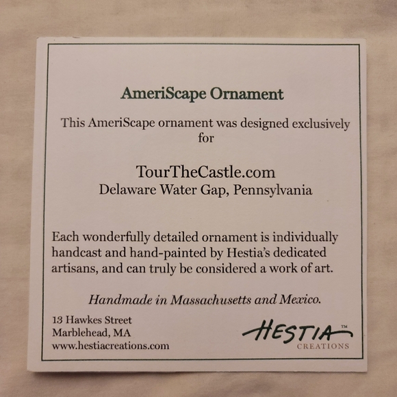 The Castle Inn AmeriScape Ornament. New Hand Made/Handcast/Hand Painted! - Picture 3 of 4